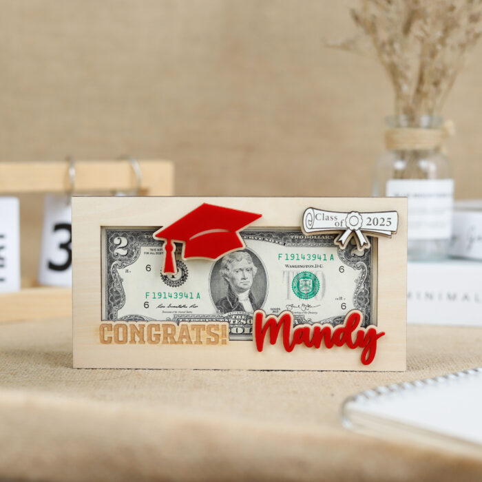 Graduation Money Holder | Personalized Cash Gift for Grads | Engraved Gift for High School or College - Image 10