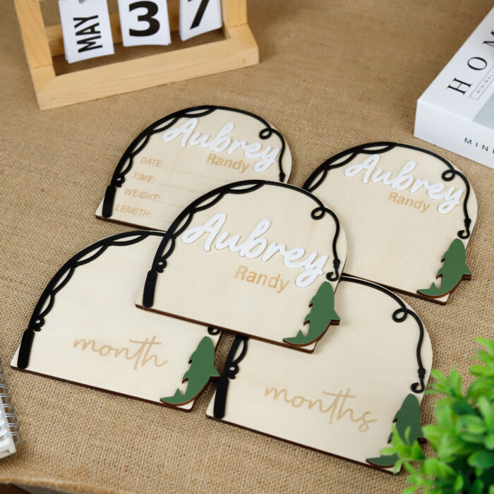 Custom Fishing Nursery Sign | Personalized Baby Fishing Plaque | Custom Fishing Name Sign - Image 5