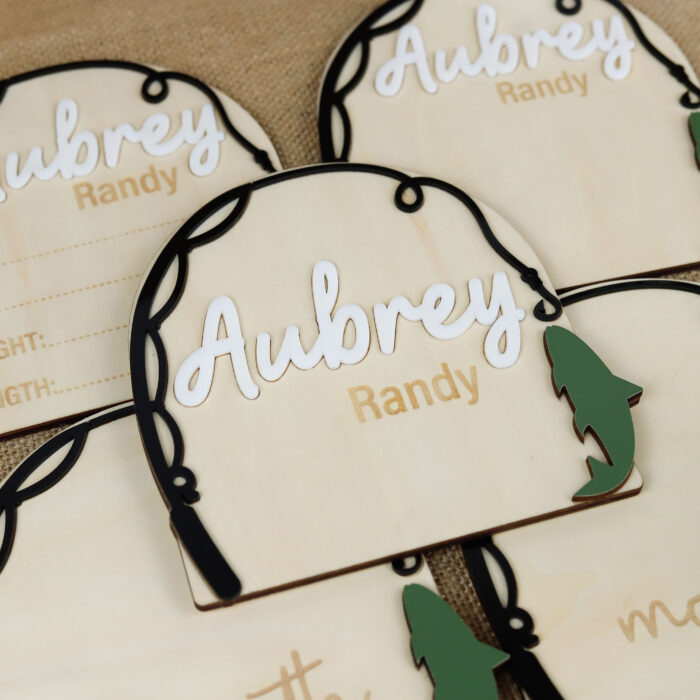 Custom Fishing Nursery Sign | Personalized Baby Fishing Plaque | Custom Fishing Name Sign - Image 6