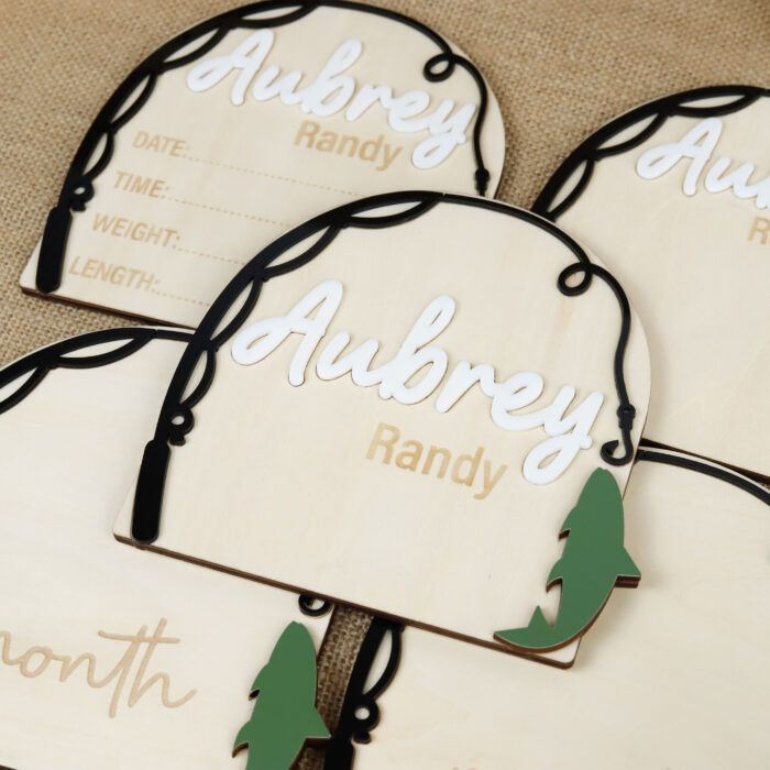 Custom Fishing Nursery Sign | Personalized Baby Fishing Plaque | Custom Fishing Name Sign - Image 7