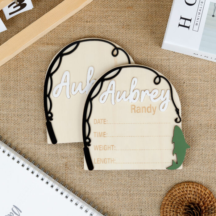 Custom Fishing Nursery Sign | Personalized Baby Fishing Plaque | Custom Fishing Name Sign - Image 10