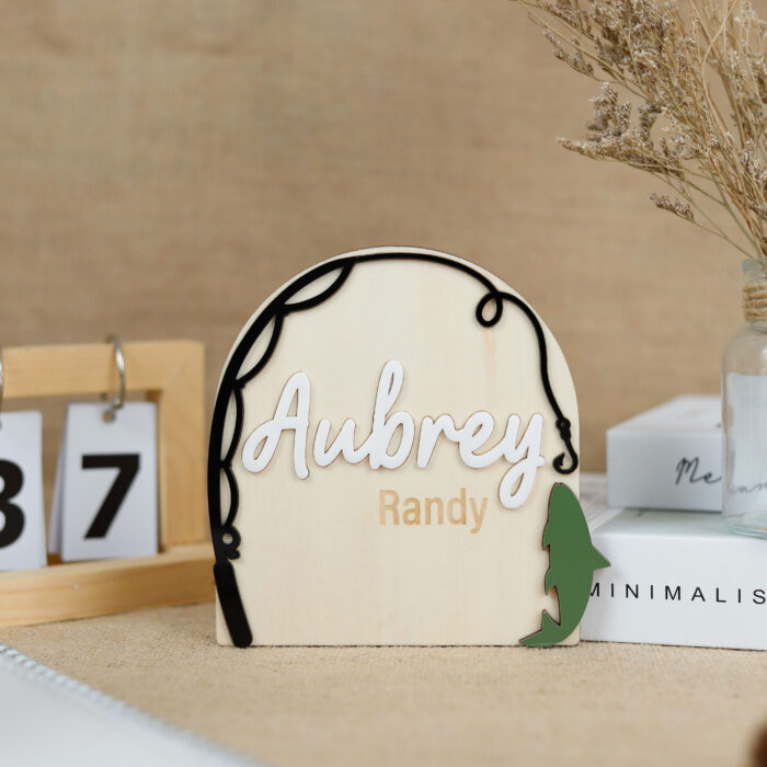 Custom Fishing Nursery Sign | Personalized Baby Fishing Plaque | Custom Fishing Name Sign - Image 14