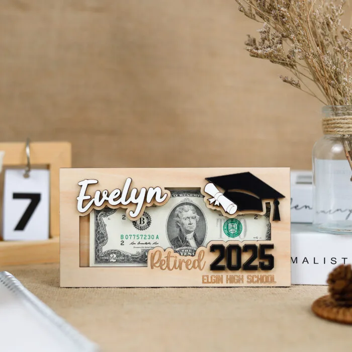 Retirement Gift with Style | Personalized Cash Holder | Engraved Farewell Keepsake