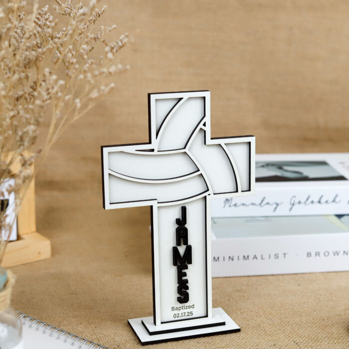 Volleyball Baptism Cross | Personalized Volleyball Cross | Personalized with Love & Faith - Image 4