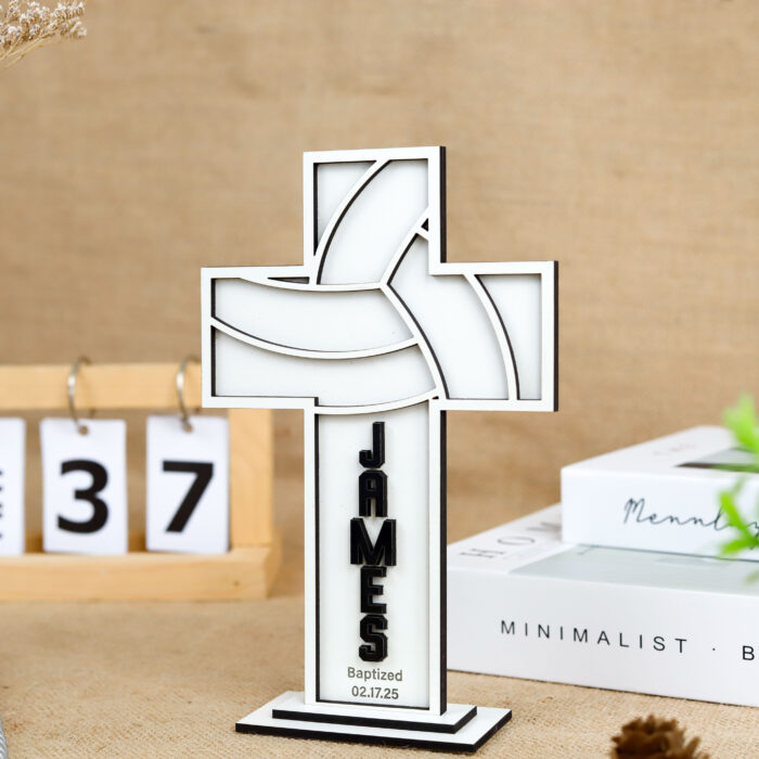 Volleyball Baptism Cross | Personalized Volleyball Cross | Personalized with Love & Faith - Image 5
