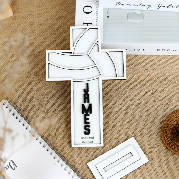 Volleyball Baptism Cross | Personalized Volleyball Cross | Personalized with Love & Faith - Image 6