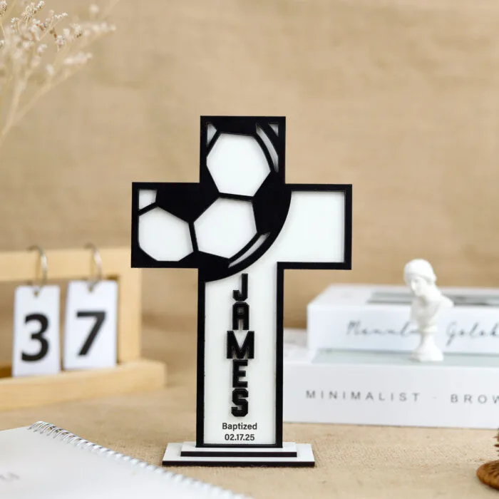 Personalized for Your Little Star | Custom Christening Cross | Personalized Baptism Gift