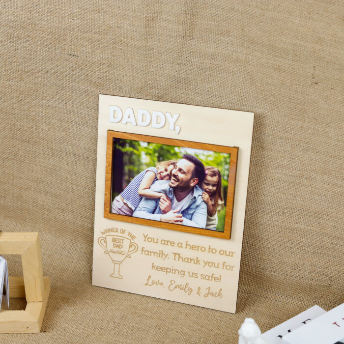 Personalized Dad & Grandpa Photo Frame | Custom Father’s Day Frame | Custom Name Dad & Grandpa Photo Frame - Image 6