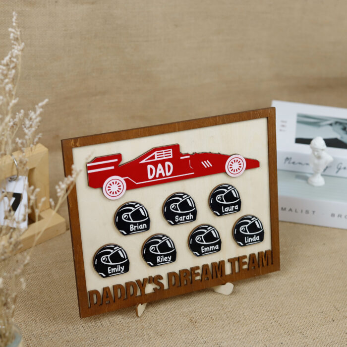 F1 Dad Wood Sign | Custom Pit Stop Sign for Dad | Fast Lane Father’s Day Gift - Image 5