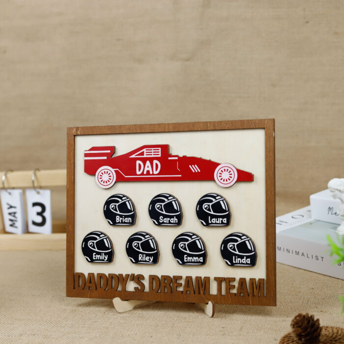 F1 Dad Wood Sign | Custom Pit Stop Sign for Dad | Fast Lane Father’s Day Gift - Image 6