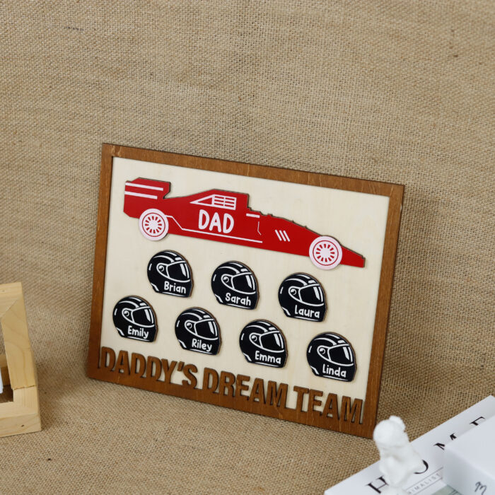 F1 Dad Wood Sign | Custom Pit Stop Sign for Dad | Fast Lane Father’s Day Gift - Image 8
