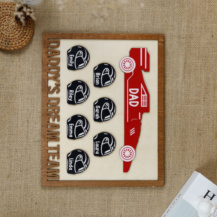 F1 Dad Wood Sign | Custom Pit Stop Sign for Dad | Fast Lane Father’s Day Gift - Image 9