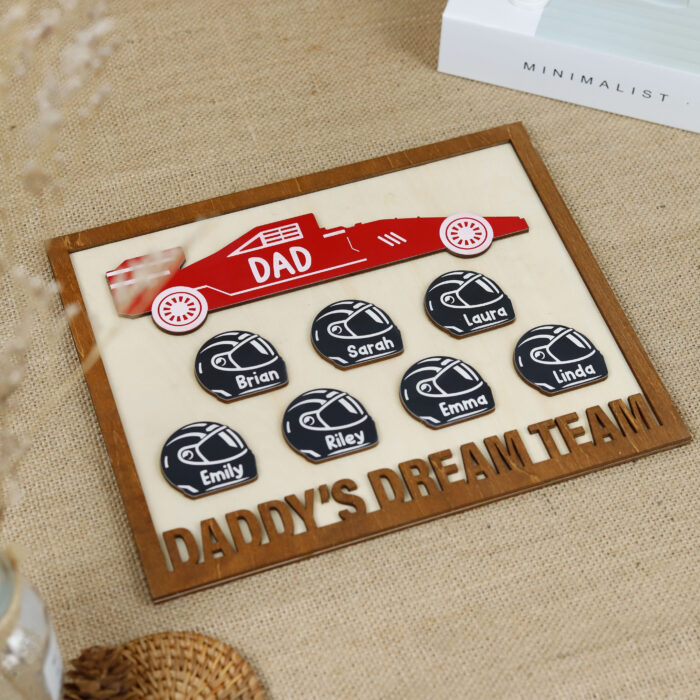 F1 Dad Wood Sign | Custom Pit Stop Sign for Dad | Fast Lane Father’s Day Gift - Image 10