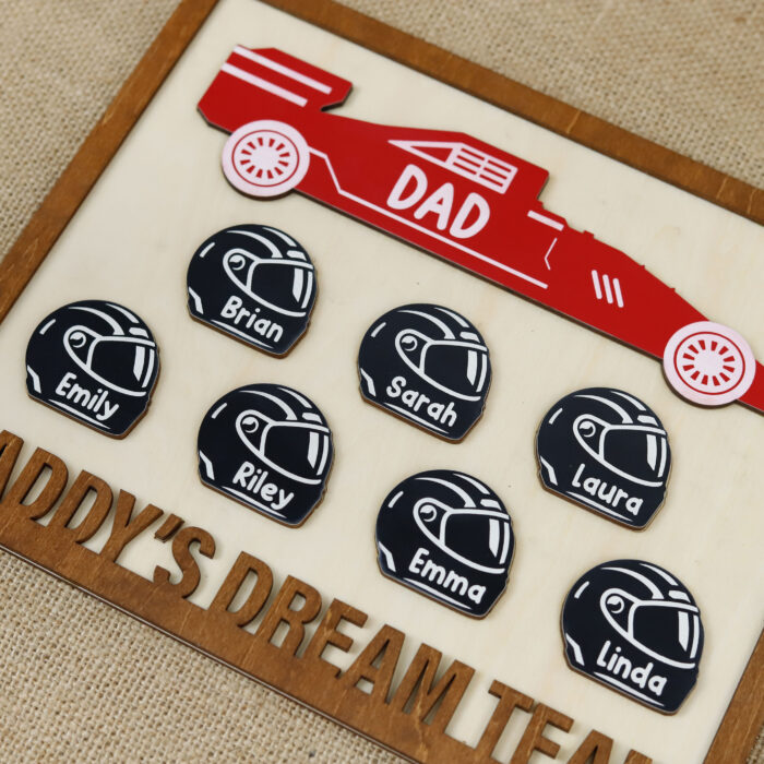 F1 Dad Wood Sign | Custom Pit Stop Sign for Dad | Fast Lane Father’s Day Gift - Image 11
