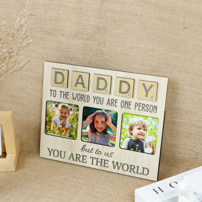 Personalized Scrabble Frame for the World's Best Dad | Daddy’s Memory Keeper | One-of-a-Kind Scrabble Photo Frame for Father’s Day - Image 6