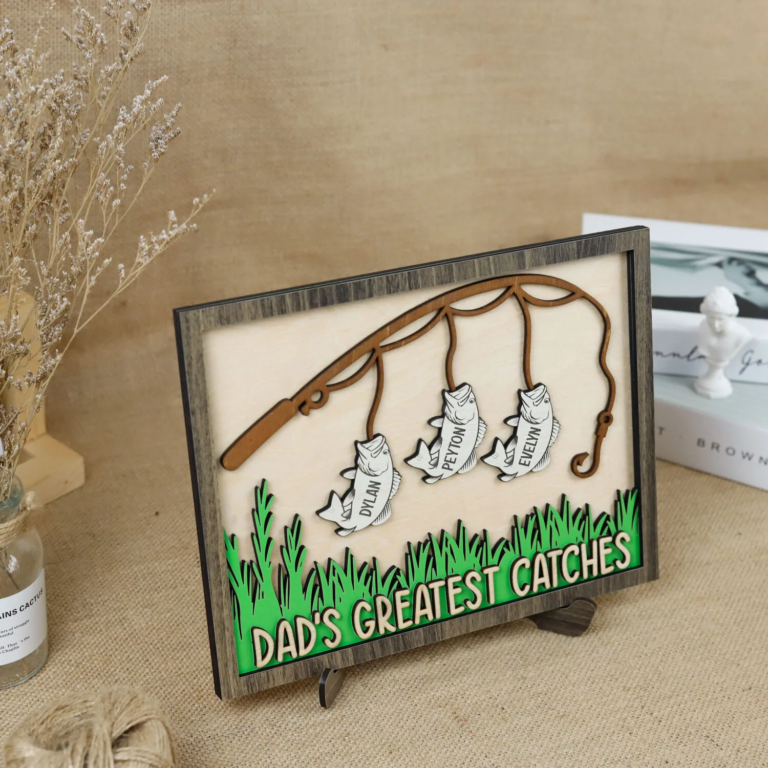 Grandpa’s Family Tree | Custom Family Name Plaque | Engraved Grandpa Sign - Image 4