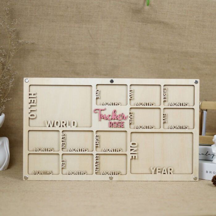 One Year Baby Frame | Custom First Year Photo Frame | Personalized Baby’s 1st Year Frame - Image 10