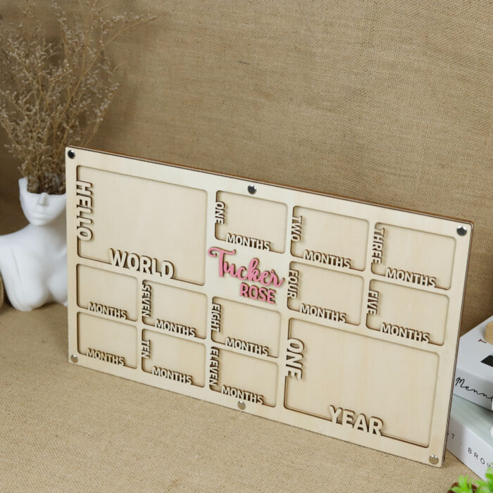 One Year Baby Frame | Custom First Year Photo Frame | Personalized Baby’s 1st Year Frame - Image 11