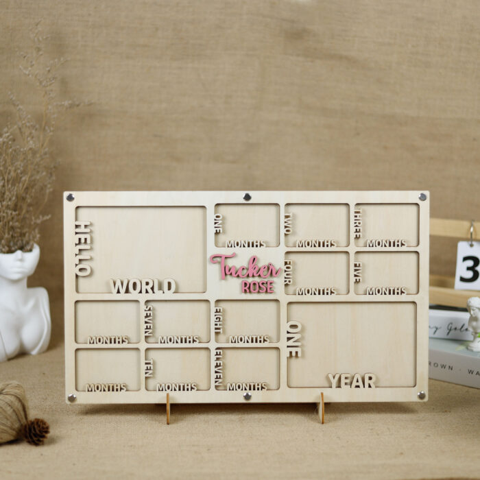 One Year Baby Frame | Custom First Year Photo Frame | Personalized Baby’s 1st Year Frame - Image 7
