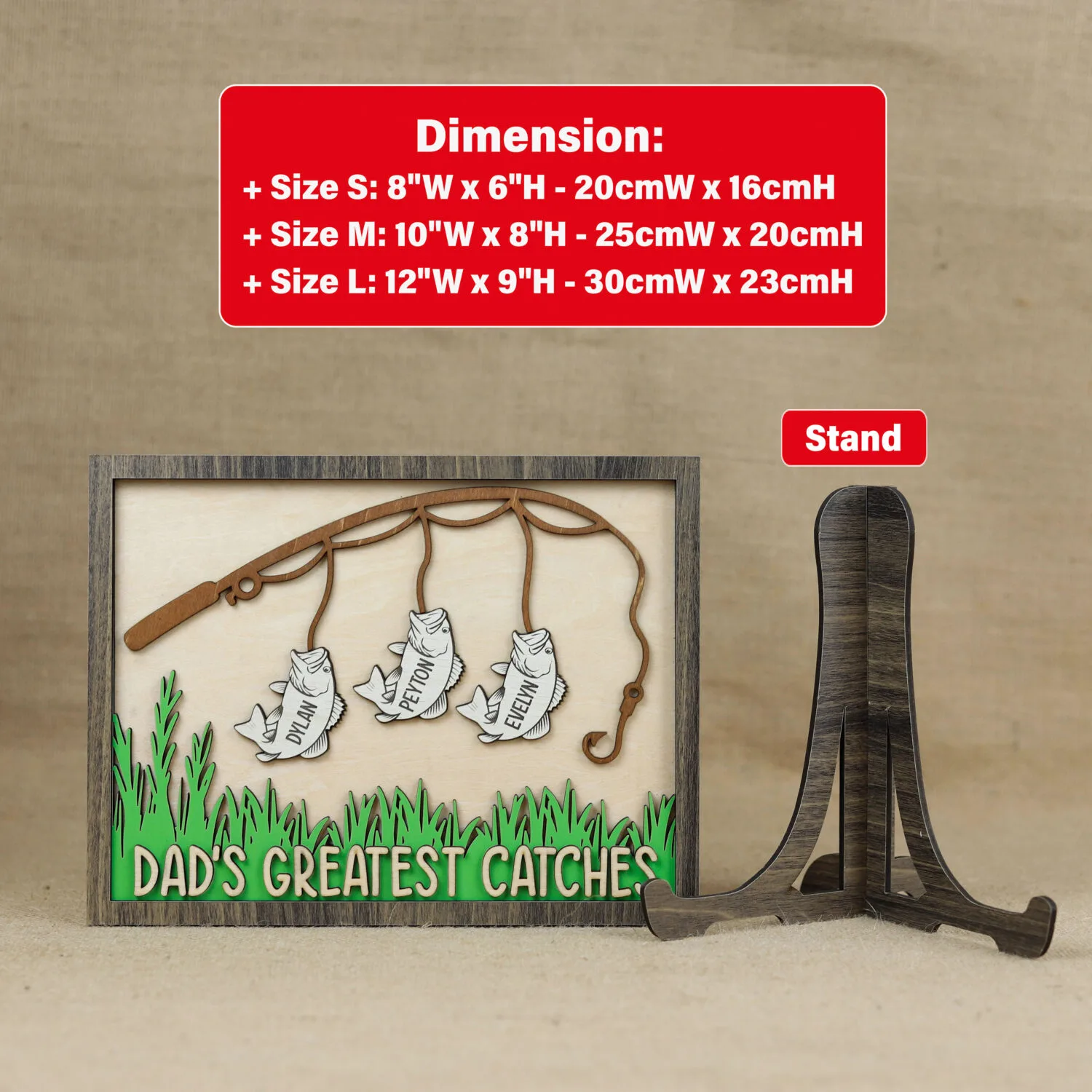 Grandpa’s Family Tree | Custom Family Name Plaque | Engraved Grandpa Sign - Image 2