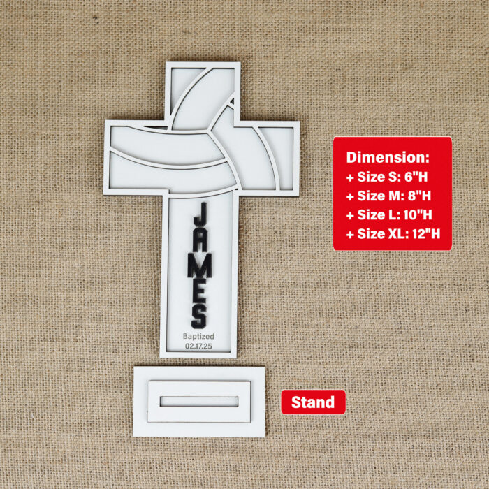Volleyball Baptism Cross | Personalized Volleyball Cross | Personalized with Love & Faith - Image 2