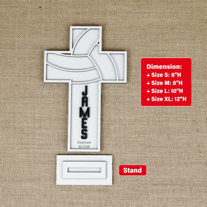 Volleyball Baptism Cross | Personalized Volleyball Cross | Personalized with Love & Faith - Image 2