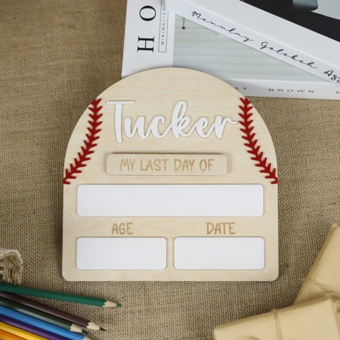 Baseball School Sign | Personalized Baseball Board | Custom First Day Board - Image 4