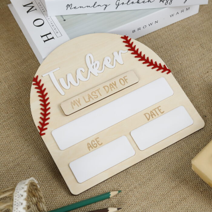 Baseball School Sign | Personalized Baseball Board | Custom First Day Board - Image 6