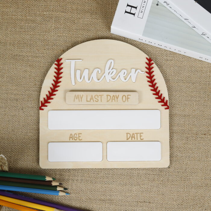 Baseball School Sign | Personalized Baseball Board | Custom First Day Board - Image 7