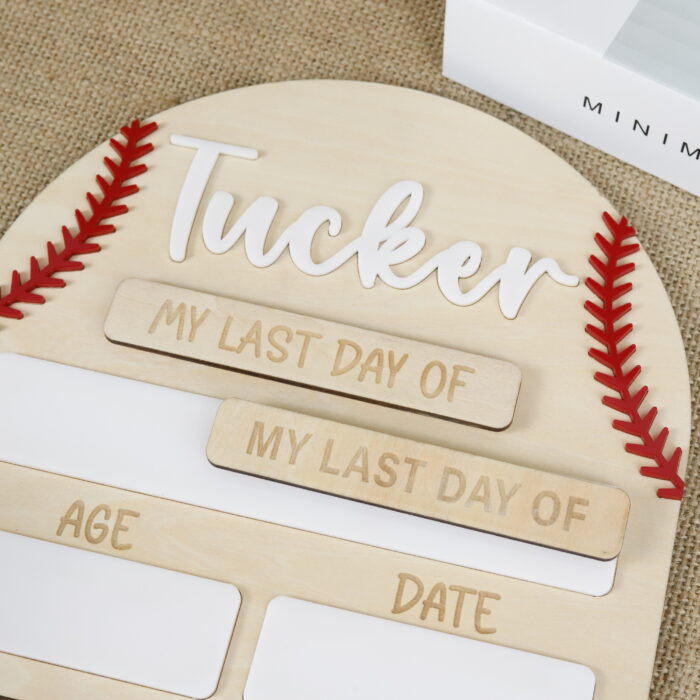 Baseball School Sign | Personalized Baseball Board | Custom First Day Board - Image 9