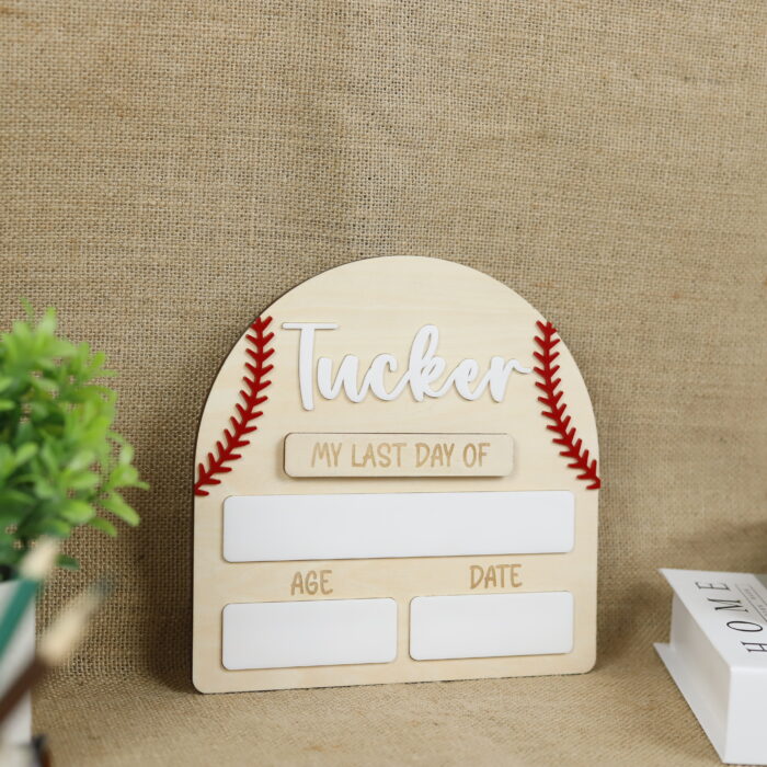 Baseball School Sign | Personalized Baseball Board | Custom First Day Board - Image 11