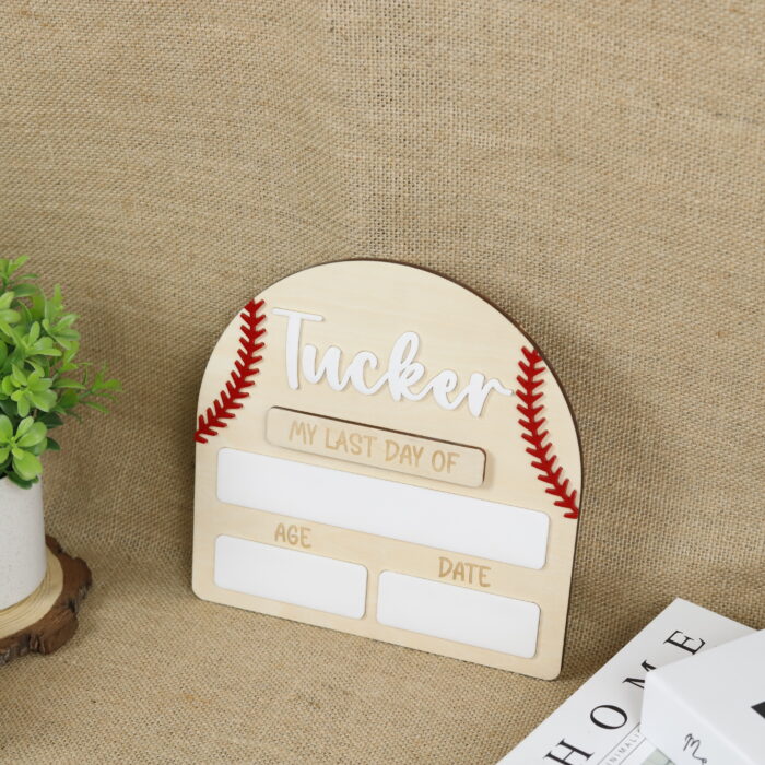 Baseball School Sign | Personalized Baseball Board | Custom First Day Board - Image 12