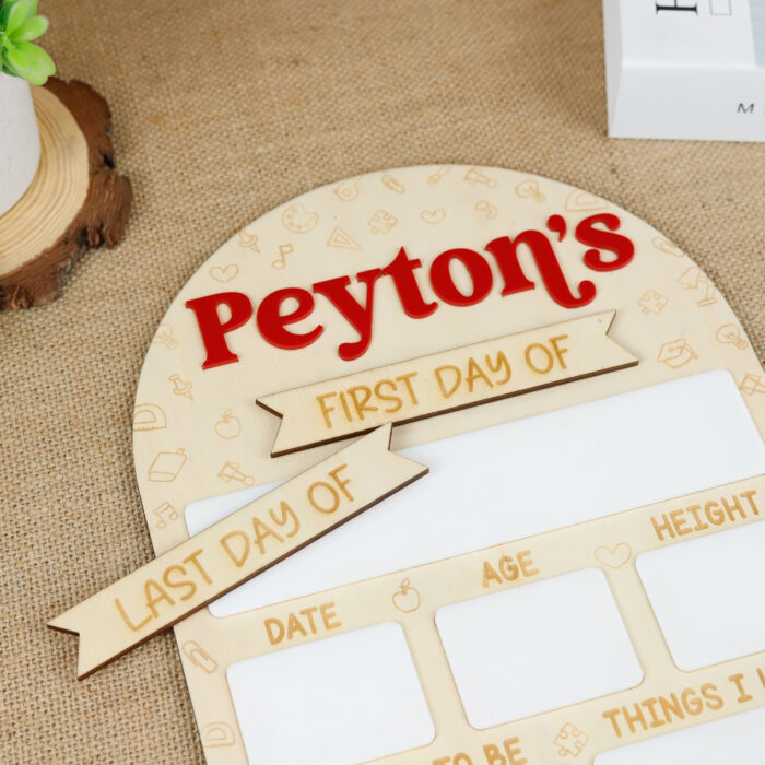 Personalized First & Last Day School Sign | Back to School & Year-End Sign | Personalized Chalkboard Style Keepsake - Image 8