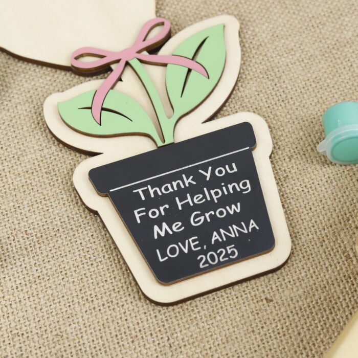 Personalized Thank You Craft from Kids | Custom Teacher Appreciation Art | Heartfelt Handprint Craft for Teachers - Image 7
