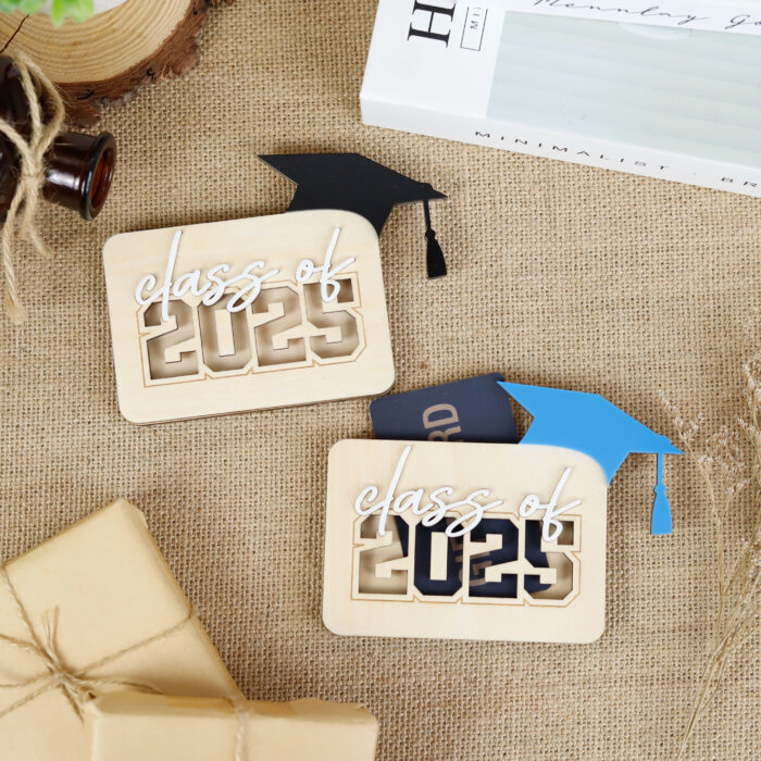 Custom Graduation Gift Card Holder 2025 | Personalized 2025 Grad Card Holder | Class of 2025 Graduation Keepsake