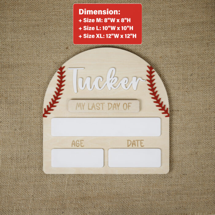 Baseball School Sign | Personalized Baseball Board | Custom First Day Board - Image 2