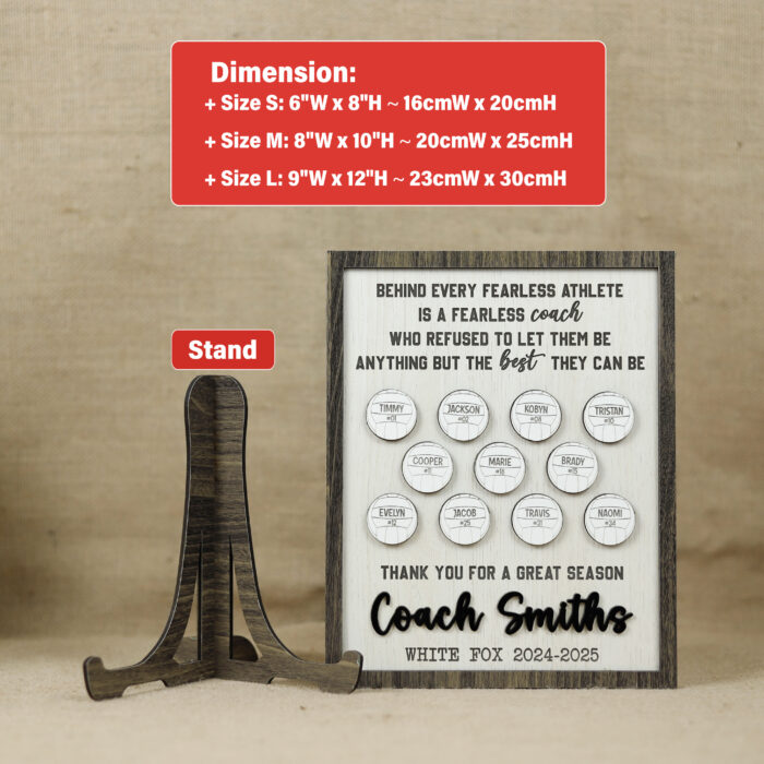 Personalized Volleyball Plaque | Volleyball Coach Keepsake | Heartfelt Volleyball Gift - Image 2