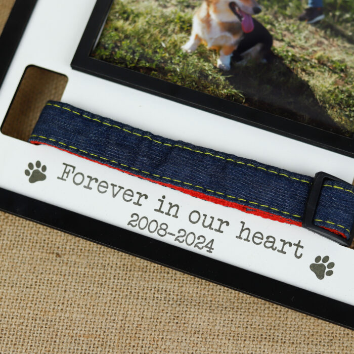 Custom Dog Memorial Collar Display Sign | Personalized Dog Collar Holder | Elegant Wood Dog Memorial Collar Stand - Image 6