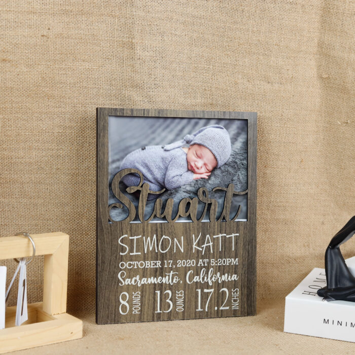 Personalized Baby Birth Frame | Newborn Photo Frame | Custom Baby Stats Frame - Image 9