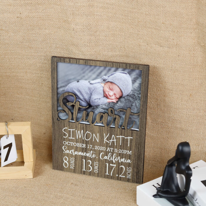 Personalized Baby Birth Frame | Newborn Photo Frame | Custom Baby Stats Frame - Image 8