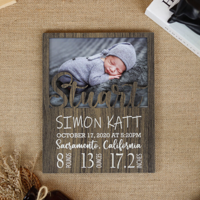 Personalized Baby Birth Frame | Newborn Photo Frame | Custom Baby Stats Frame - Image 7