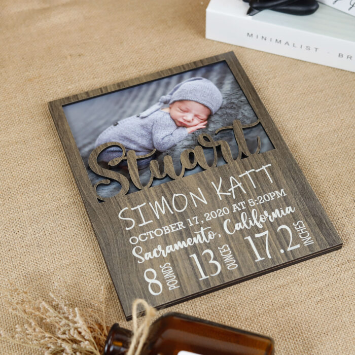 Personalized Baby Birth Frame | Newborn Photo Frame | Custom Baby Stats Frame - Image 6