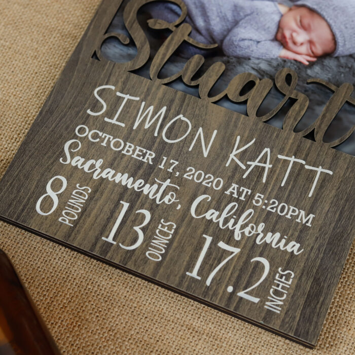 Personalized Baby Birth Frame | Newborn Photo Frame | Custom Baby Stats Frame - Image 5