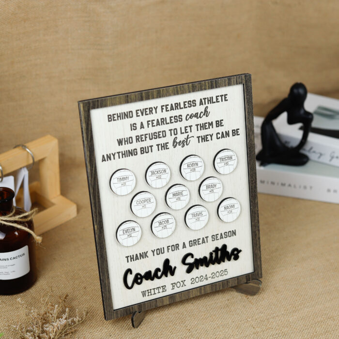 Personalized Volleyball Plaque | Volleyball Coach Keepsake | Heartfelt Volleyball Gift - Image 4