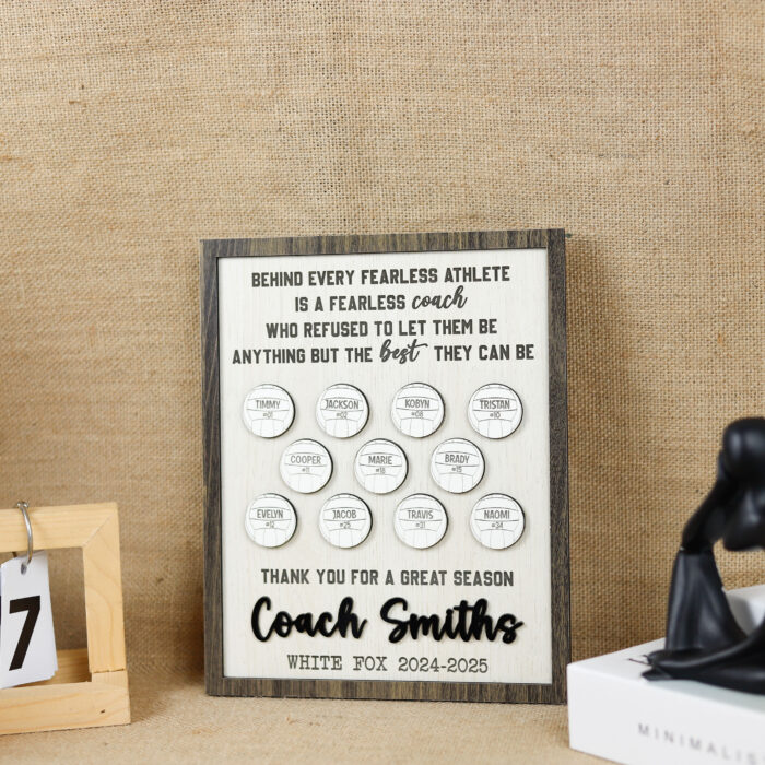Personalized Volleyball Plaque | Volleyball Coach Keepsake | Heartfelt Volleyball Gift - Image 6