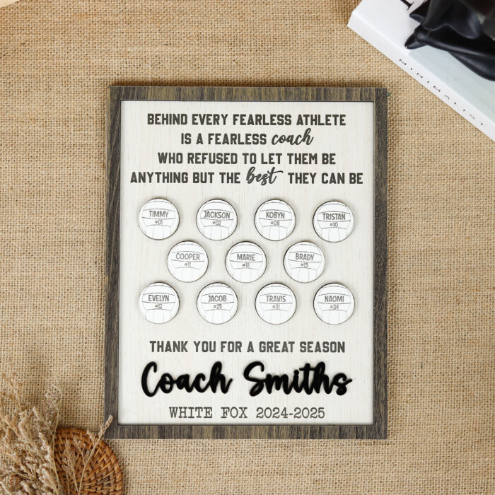Personalized Volleyball Plaque | Volleyball Coach Keepsake | Heartfelt Volleyball Gift - Image 8