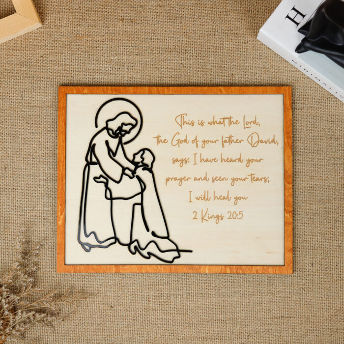 Inspirational Jesus Christ Wood Sign | Custom Christian Wood Sign | Personalized Scripture Gift for Believers - Image 4