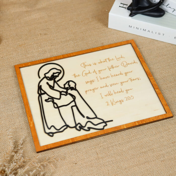 Inspirational Jesus Christ Wood Sign | Custom Christian Wood Sign | Personalized Scripture Gift for Believers - Image 6