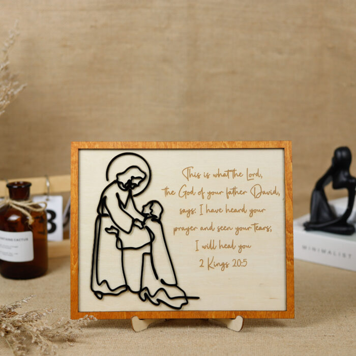 Inspirational Jesus Christ Wood Sign | Custom Christian Wood Sign | Personalized Scripture Gift for Believers