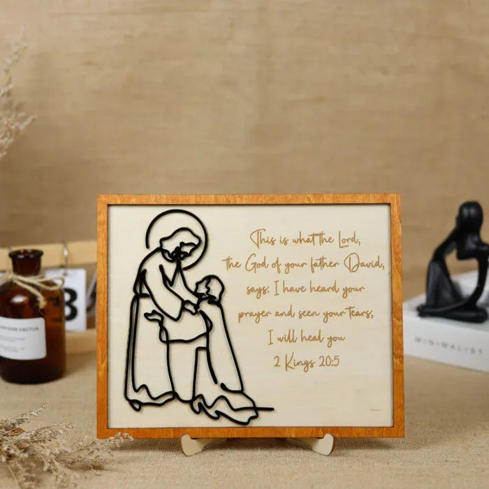 Inspirational Jesus Christ Wood Sign | Custom Christian Wood Sign | Personalized Scripture Gift for Believers